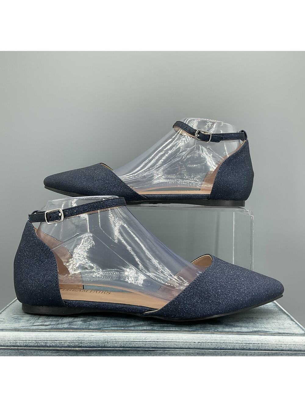 NEW Dream Pairs Women’s Flapointed D’Orsay Flats Blue Size 7.5